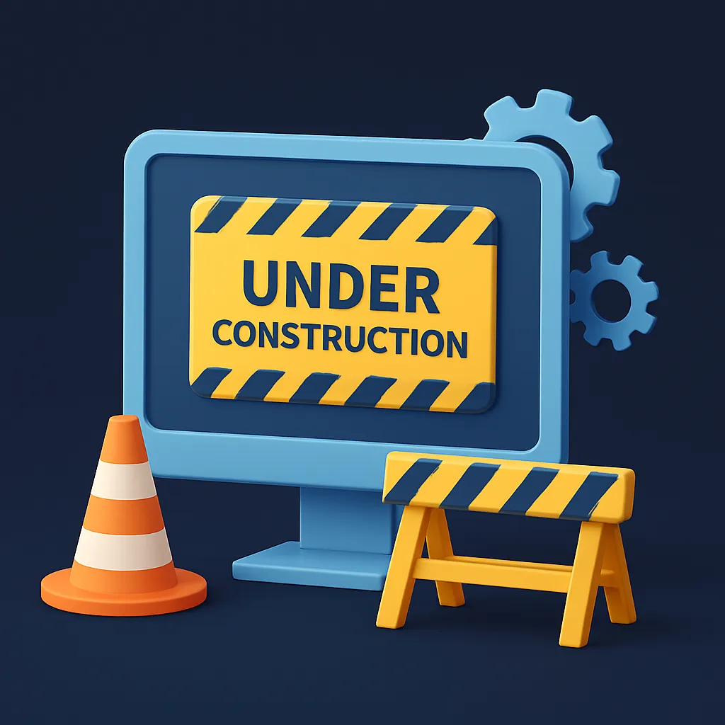 Coming Soon Construction Illustration